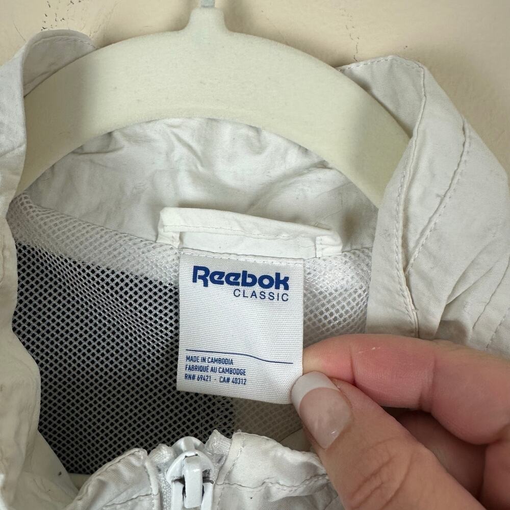 Reebok Mens Windbreaker Jacket Size Medium‎ Athletic Retro Y2K Baggy Streetwear - Picture 8 of 14